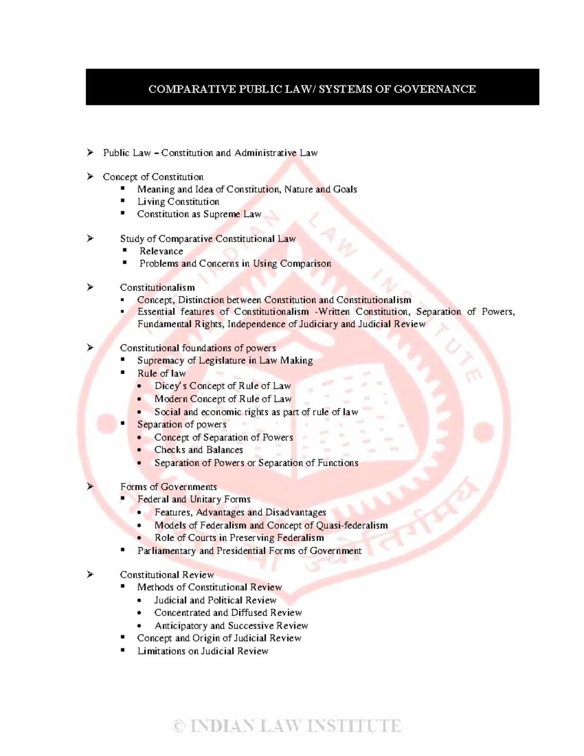 comparative public law research topics in india