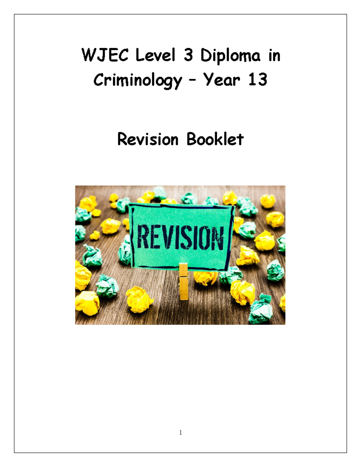 wjec criminology assignment briefs