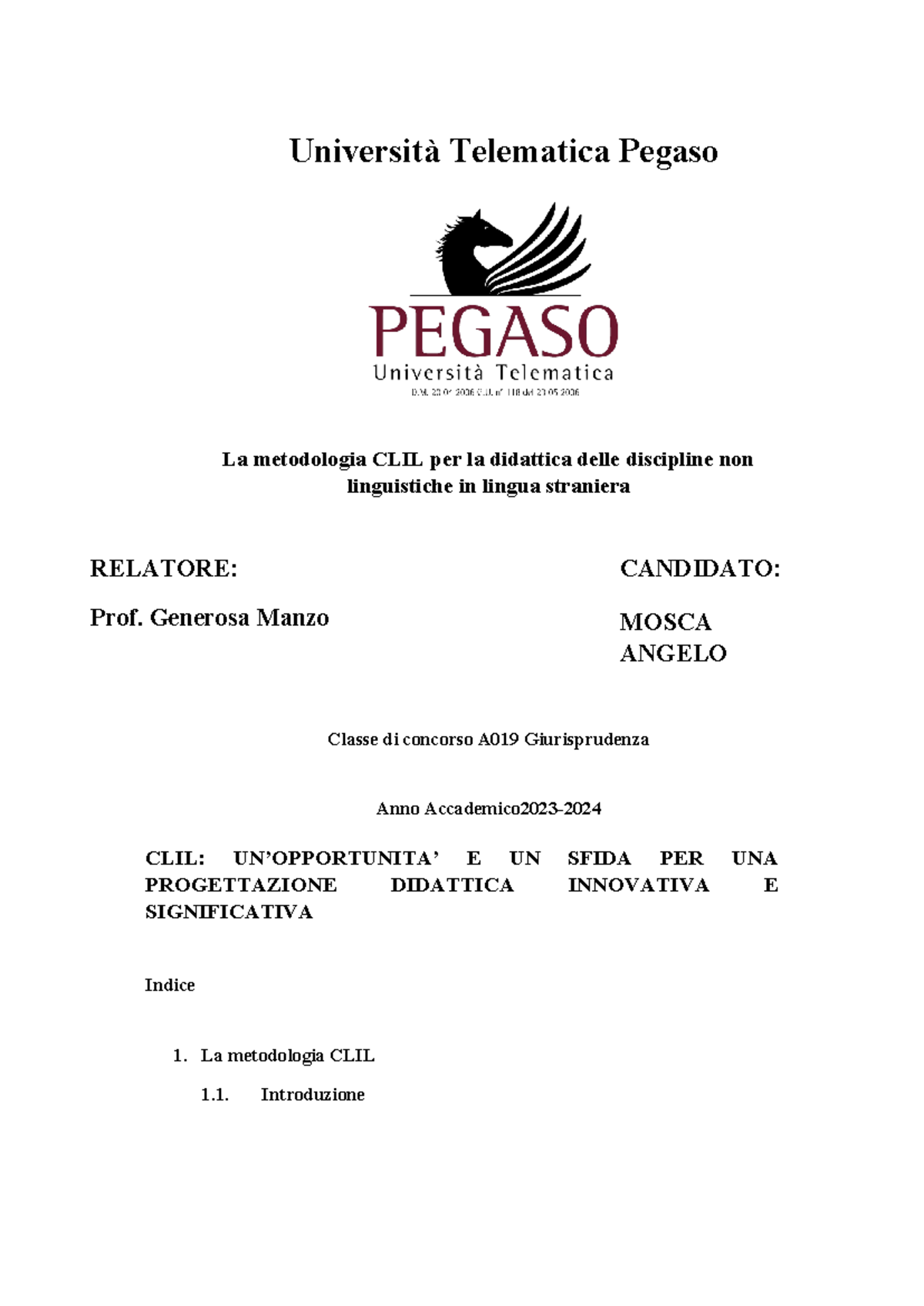 elaborato-mosca-angelo-clil-pegaso-universit-telematica-pegaso-la