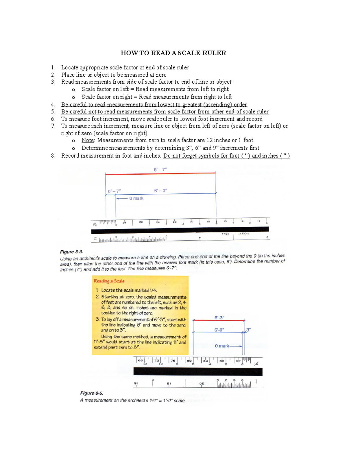 SM Lecture 10 Scale Ruler HOW TO READ A SCALE RULER Locate