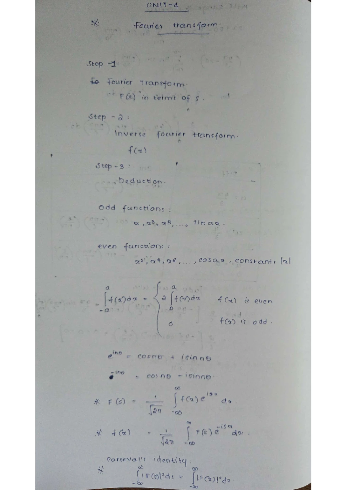 Maths 1,2,3, units - Notes of transform and boundary value theorems ...