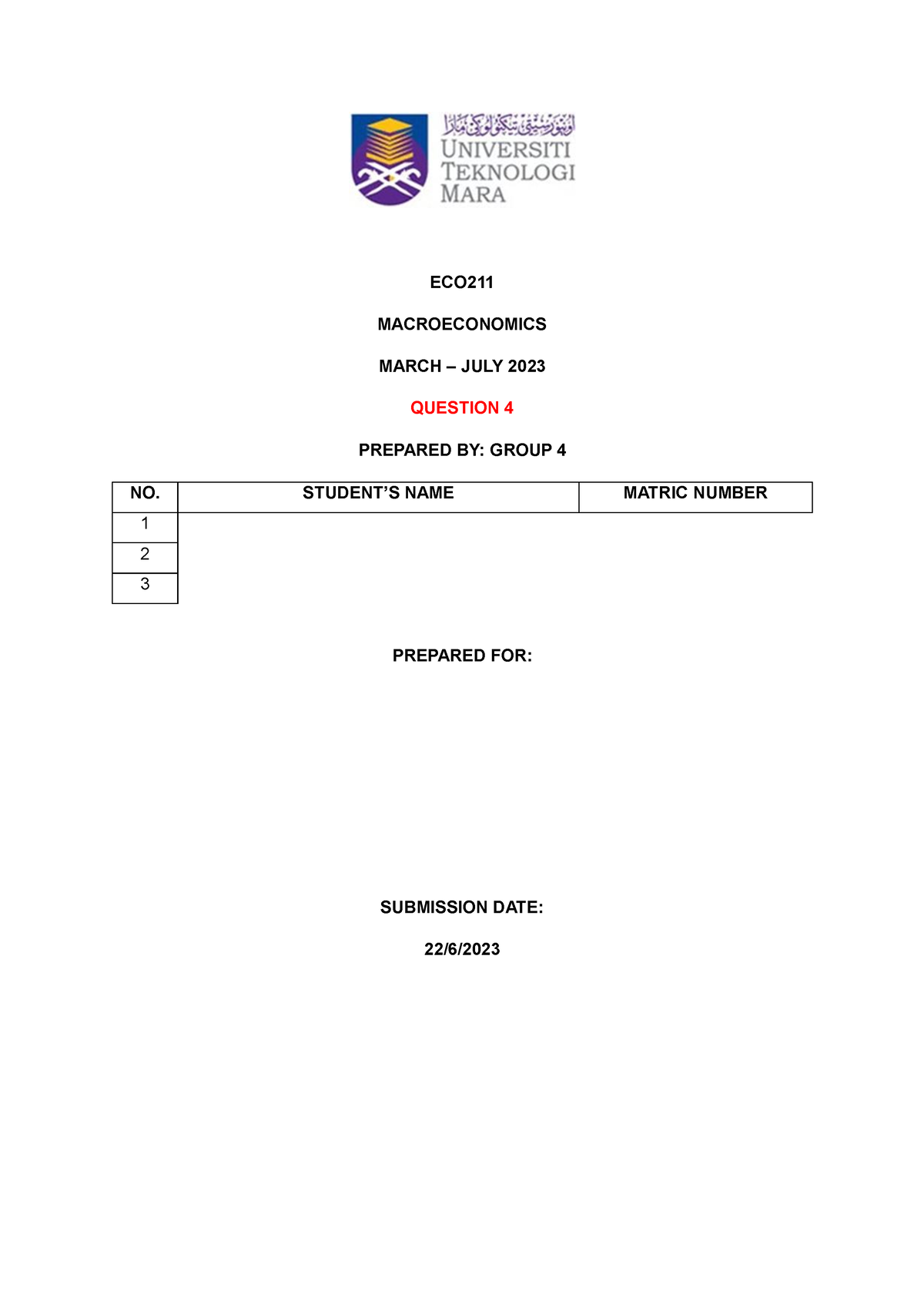 group assignment eco211