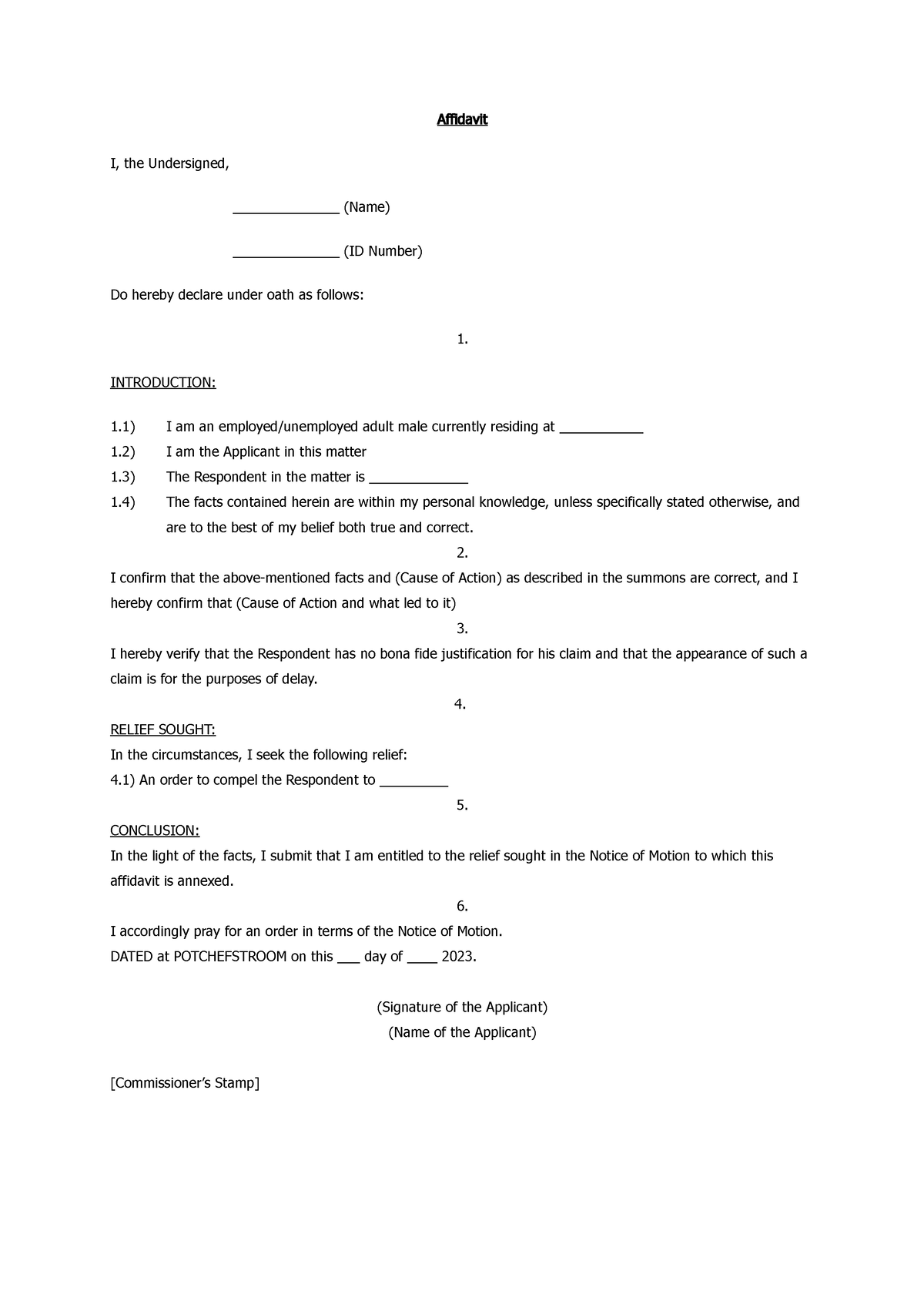 Application Affidavit - Affidavit I, the Undersigned ...