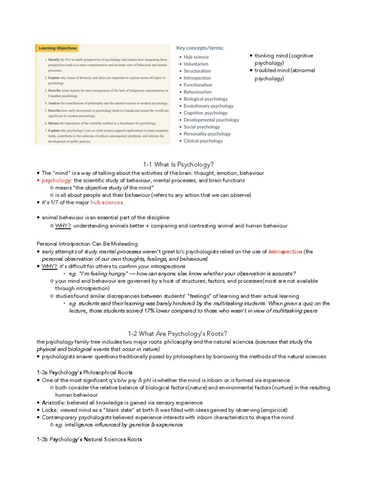 Chapter 1 The Science of Mind The Discipline of Psychology - thinking ...