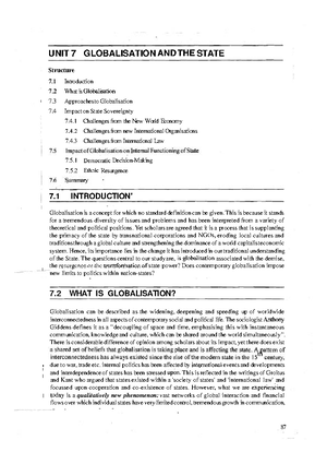 Understanding Globalization and its alternative perspectives - CHAPTER ...