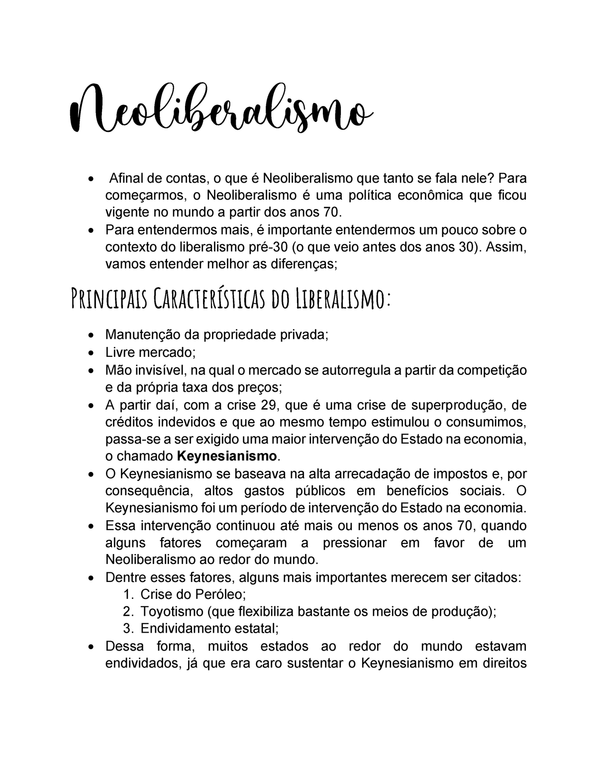 Geografia - Neoliberalismo - Neoliberalismo Afinal De Contas, O Que é ...