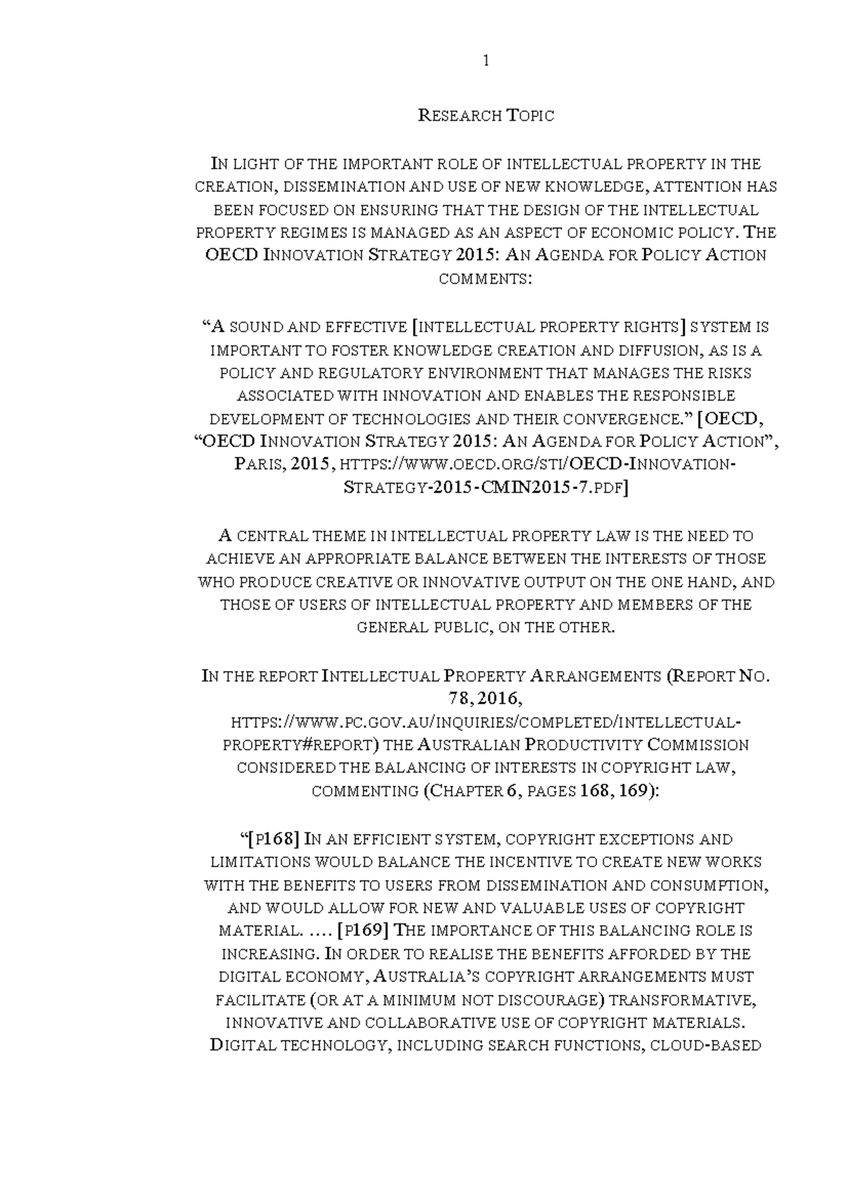 IP Assignment Completed studocu - RESEARCH TOPIC IN LIGHT OF THE ...