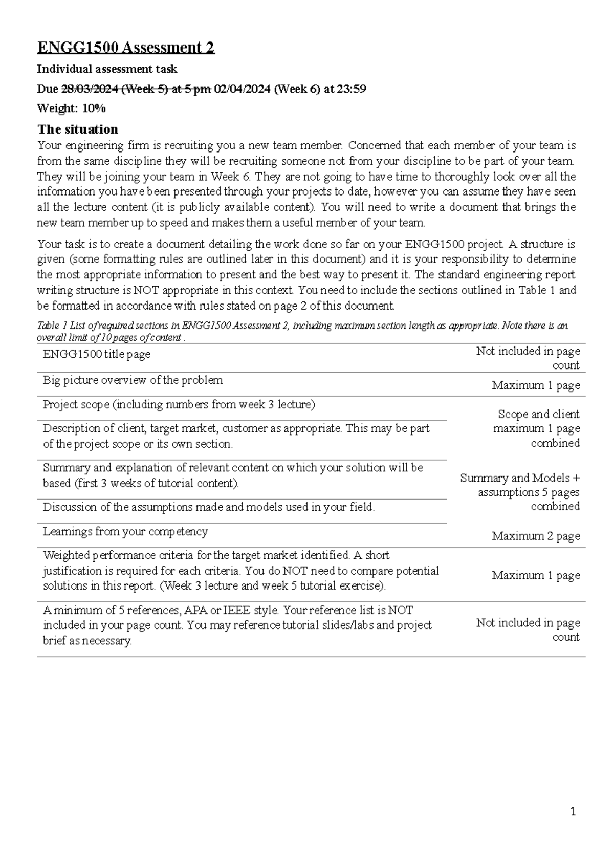 ENGG1500 Assessment 2 - A2 Breif - ENGG1500 Assessment 2 Individual ...