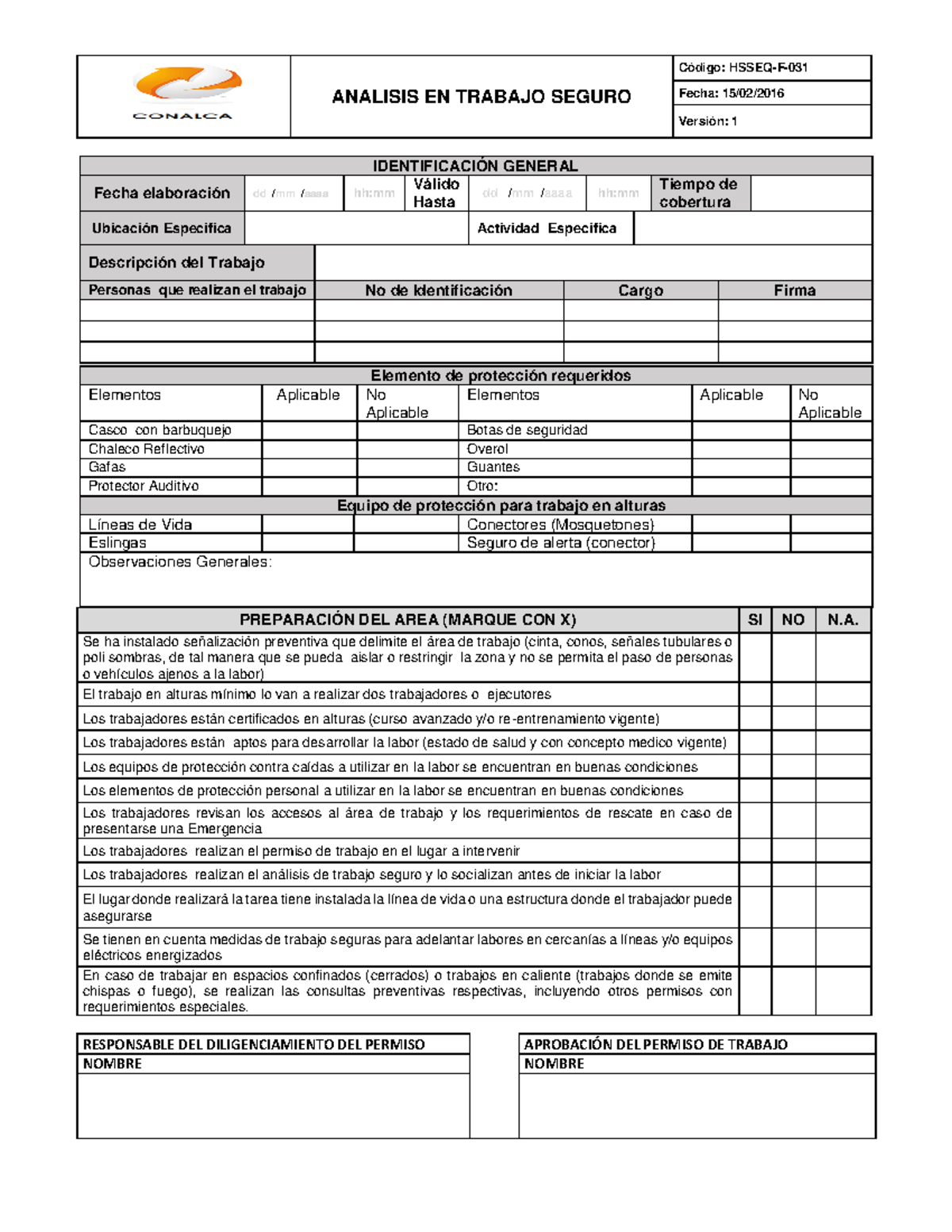 Hsseq-F-030 Analisi DE Trabajo Seguro - ANALISIS EN TRABAJO SEGURO ...
