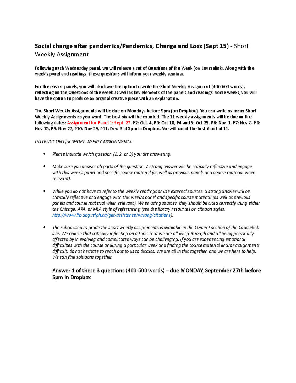 Week 1 content - prep - preperation for assign #1, notes from lecture ...