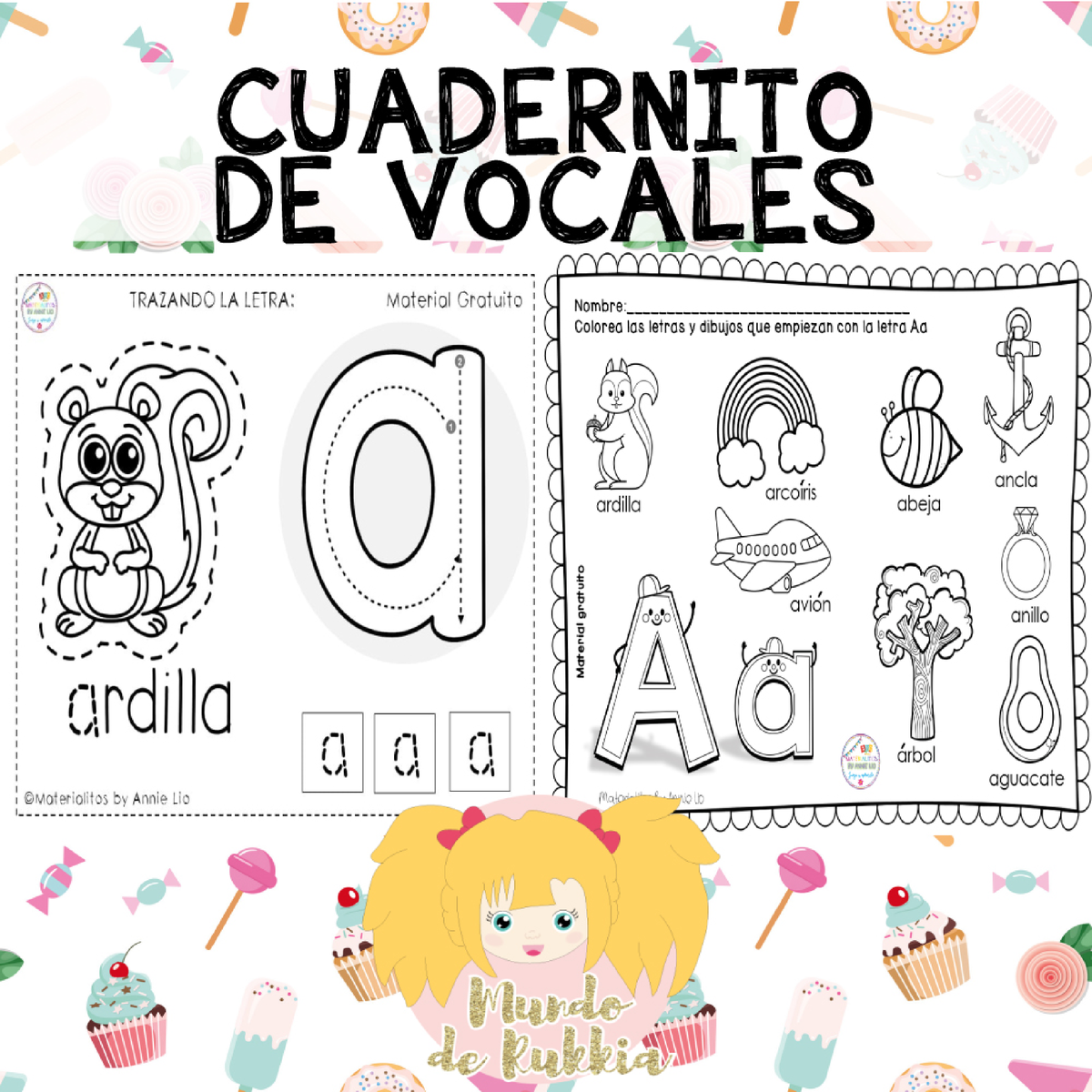 Mi Gran Cuaderno De Vocales | Mundo De Rukkia