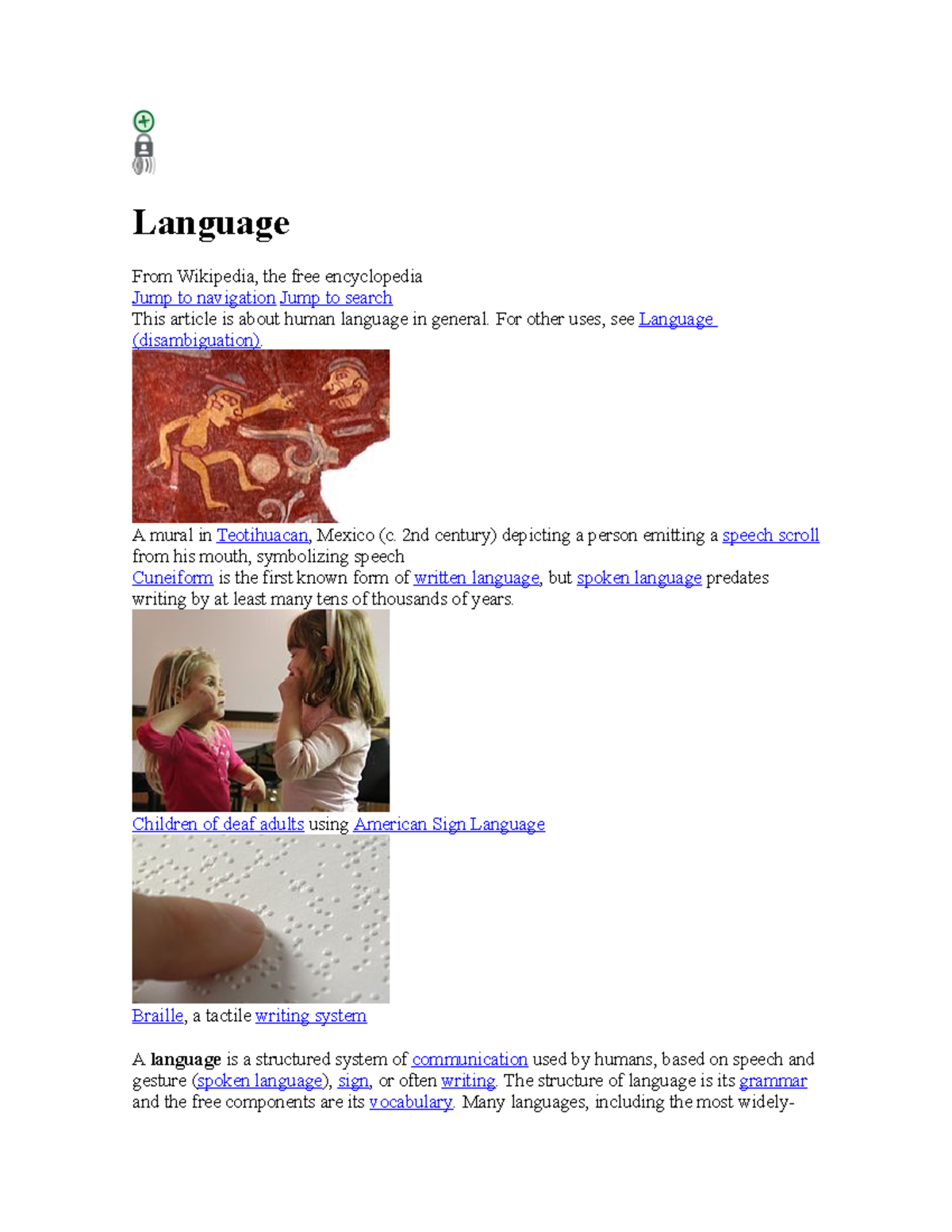 A language is a structured system of communication used by humans ...