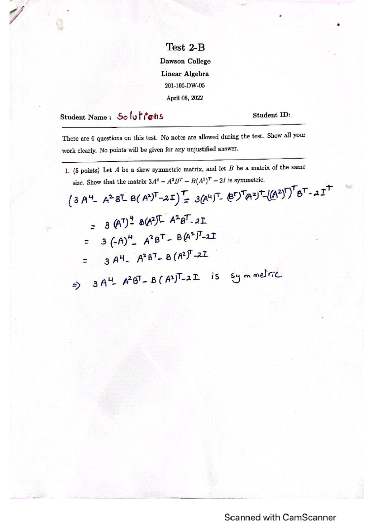 Test2-B - Test About Accounting - MGAB02 - Studocu