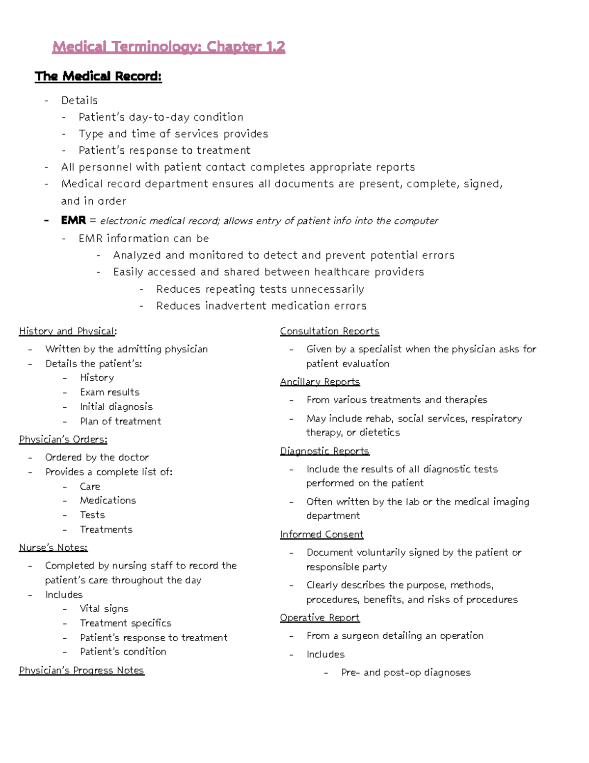 chapter-1-2-the-medical-record-summary-medical-terminology-chapter