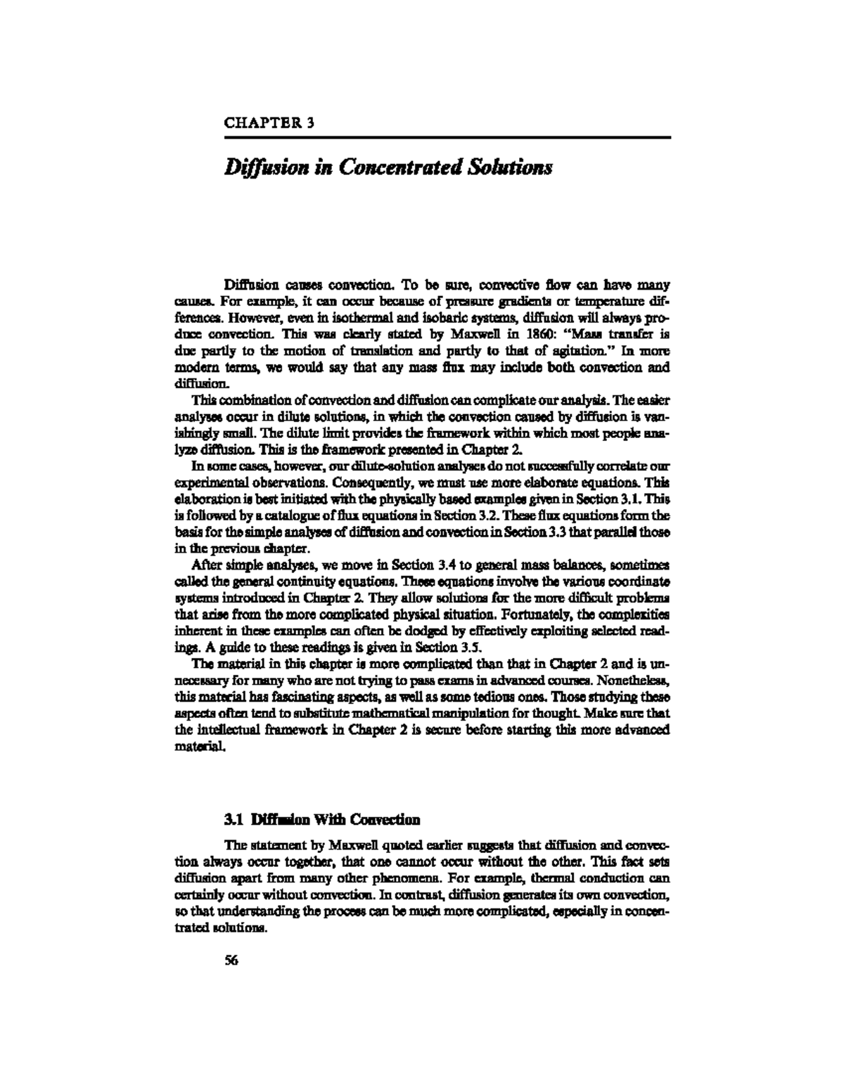 Diffusion- Mass Transfer in Fluid Systems Chapter 3 (parts for syllabus ...
