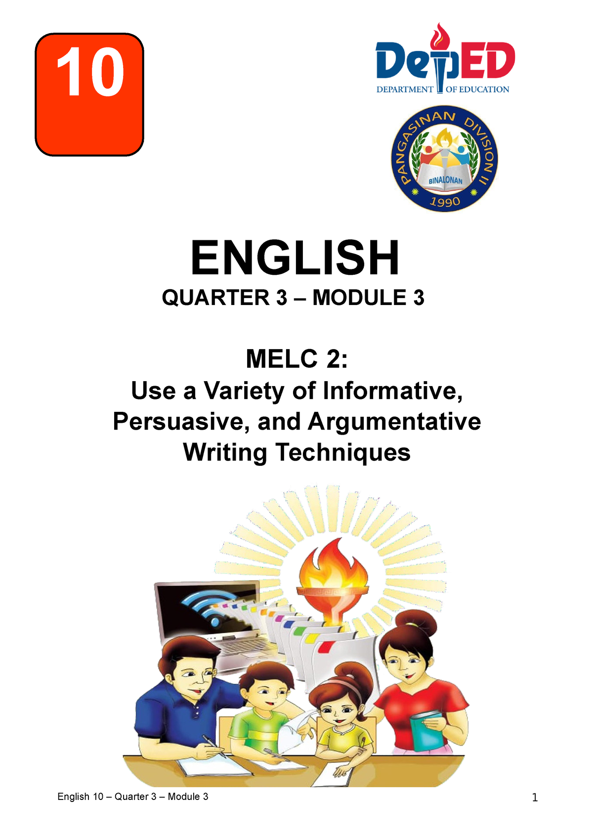 Grade 10 Quarter 3 Module 3 - 1 10 ENGLISH QUARTER 3 – MODULE 3 MELC 2 ...