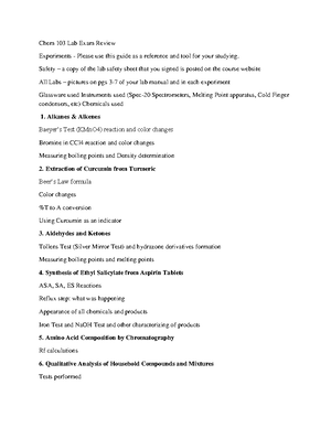 CHEM 103 ALL Lecture Notes - Week- Alkanes Organic compounds Organic ...