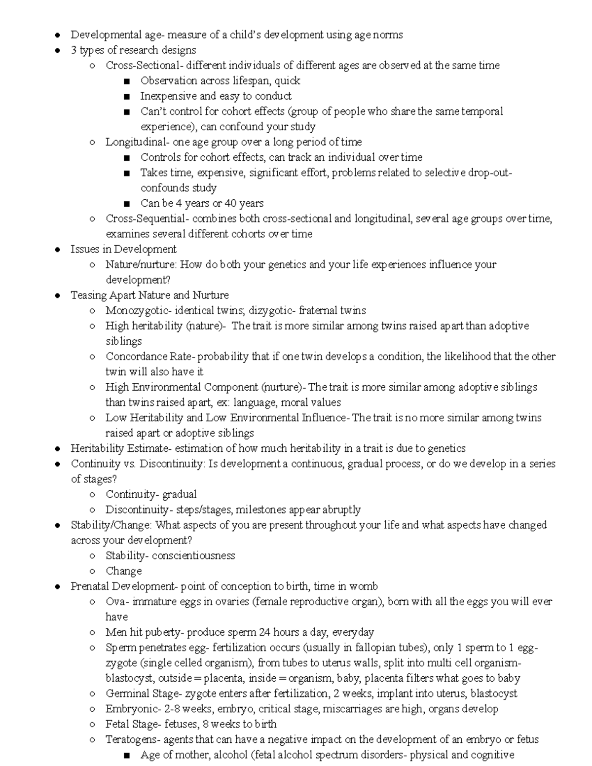 Psych 101 Lecture 8 Notes - Developmental age- measure of a child’s ...