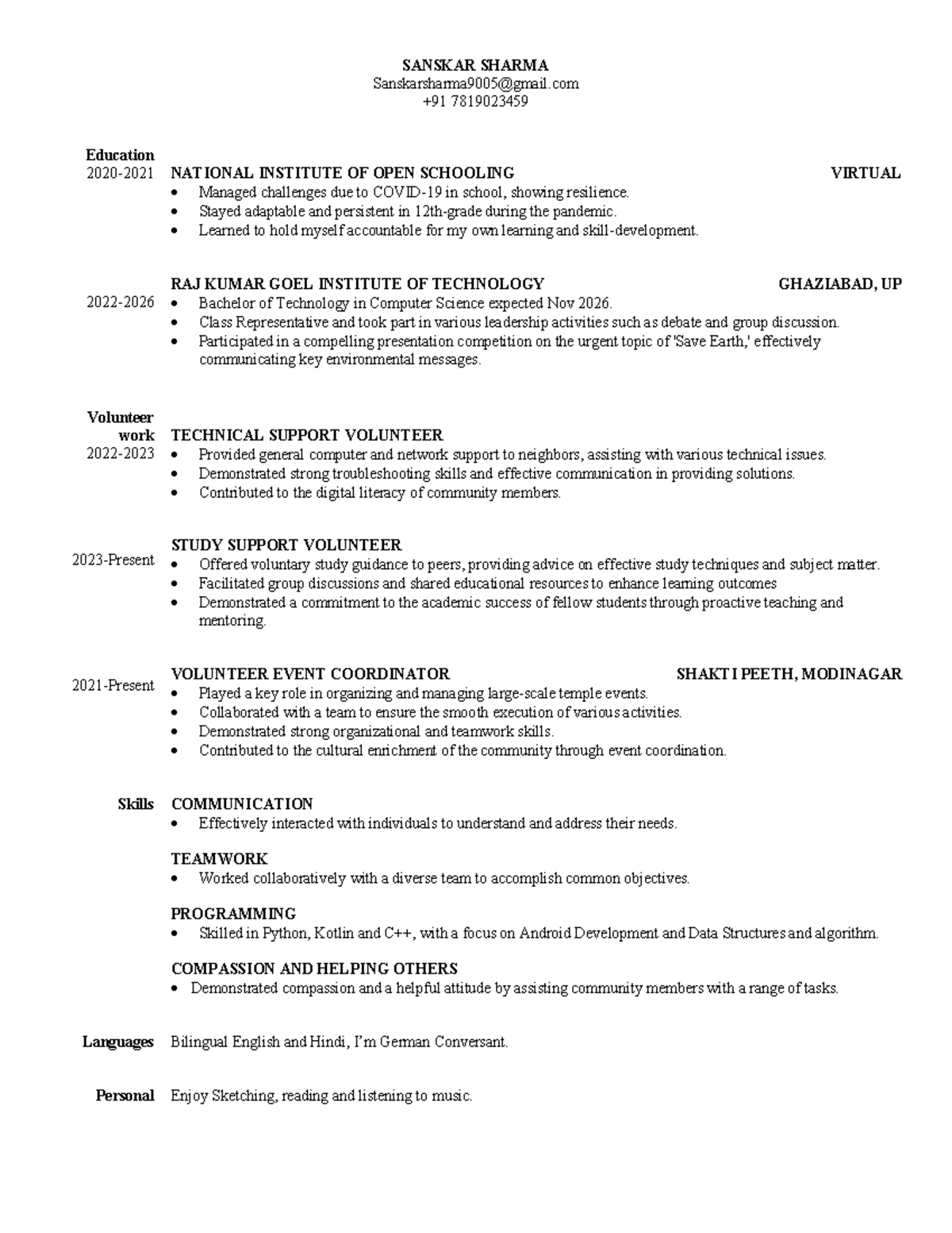 Git cheat sheet education - SANSKAR SHARMA Sanskarsharma9005@gmail +91 ...