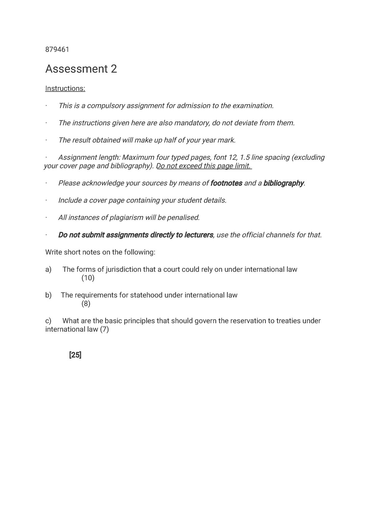 what means compulsory assignment