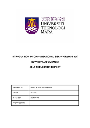 mgt430 group assignment report