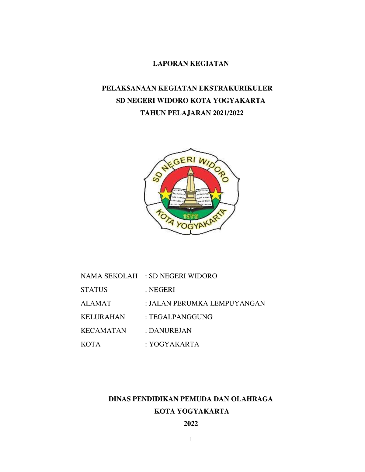 3. Laporan Kegiatan Ekstrakurikuler FIX - I LAPORAN KEGIATAN ...