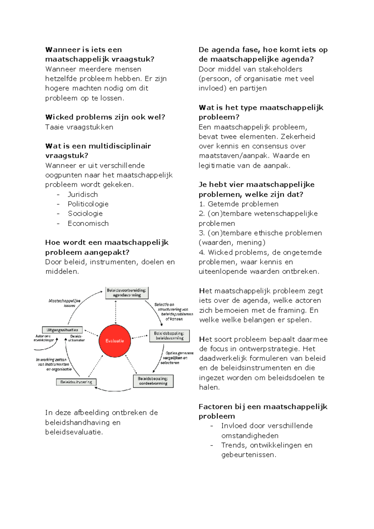 Bestuuskunde 1 - College-aantekeningen 1-8 - Wanneer Is Iets Een ...