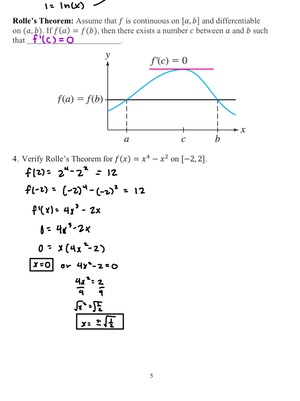 CALC 1 Section 4.2 Lecture Notes - MATH 2144 - Studocu