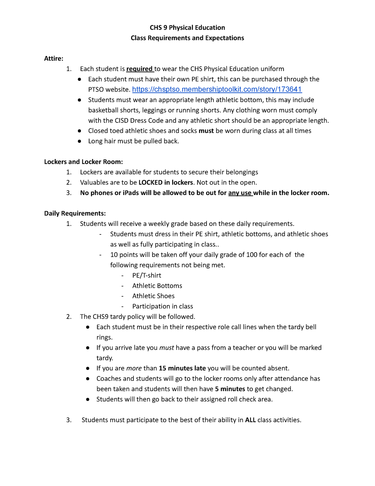 2022 CHS 9 PE Requirements And Expectations CHS 9 Physical Education   Thumb 1200 1555 