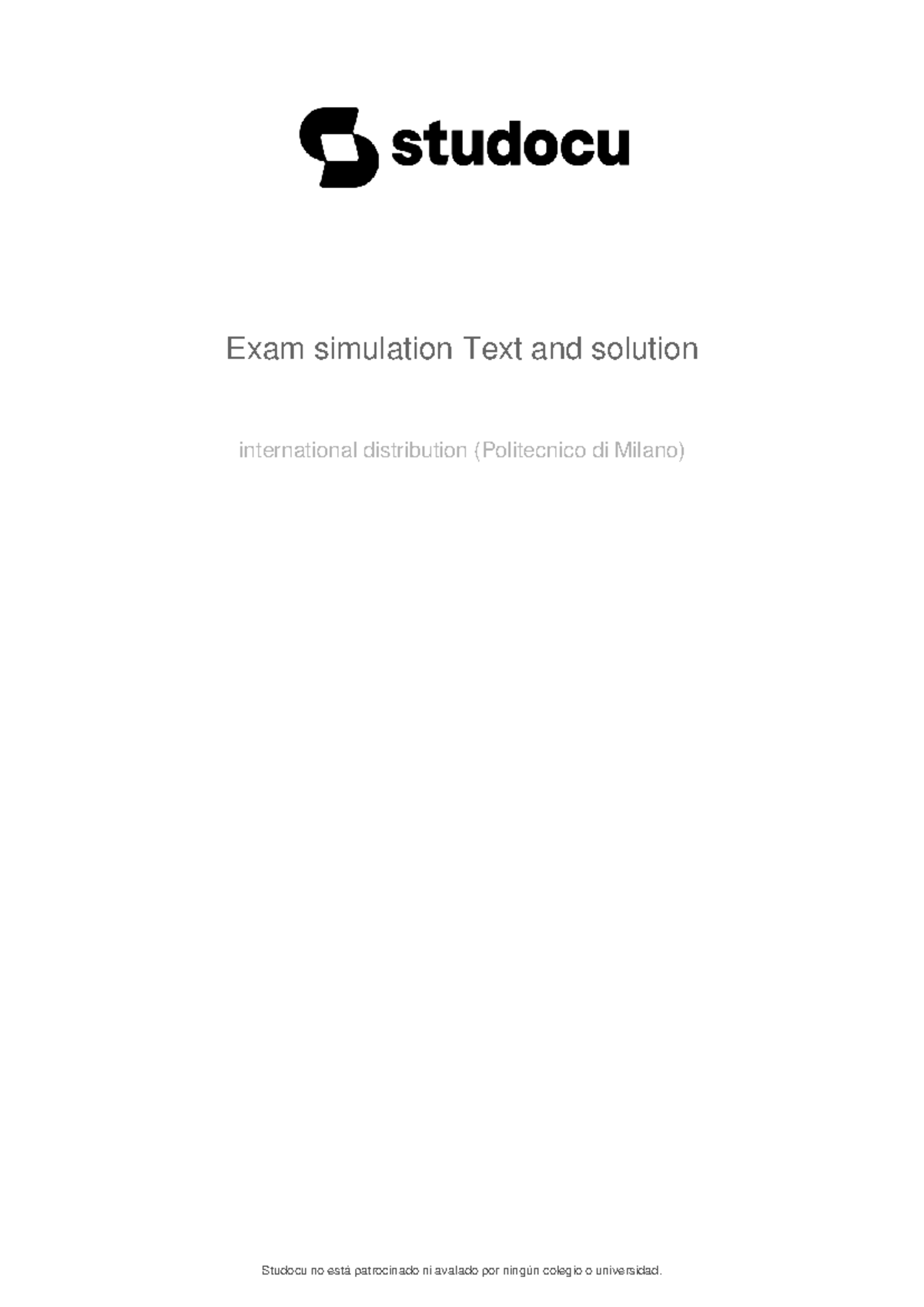 Exam simulation text solution - Exam simulation Text and solution ...
