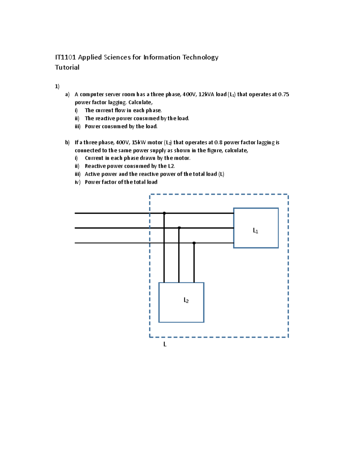 Tutorial for information technology - IT1101 Applied Sciences for ...