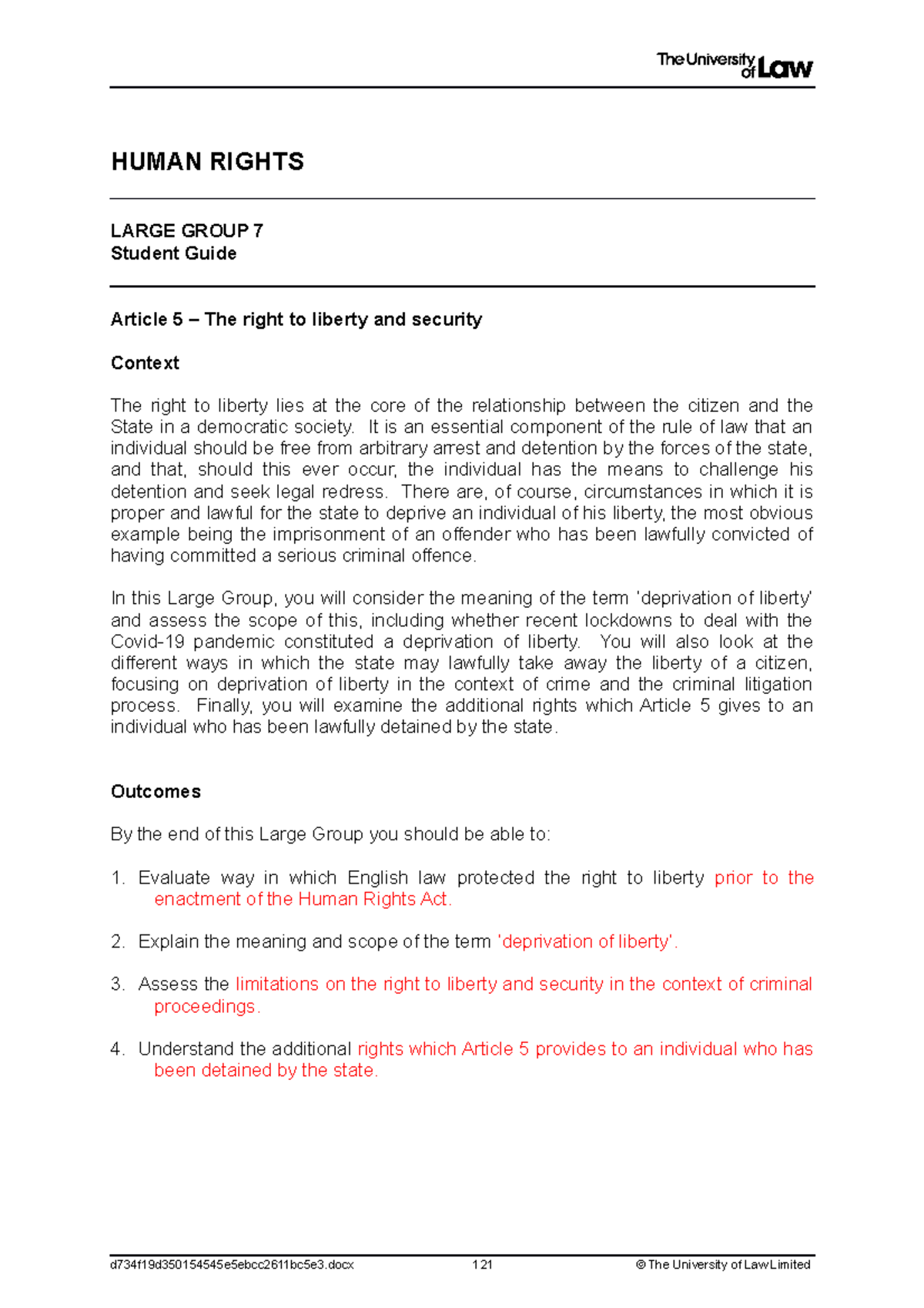 2122 hum level 6 lg07 ce01 student guide - HUMAN RIGHTS LARGE GROUP 7 ...