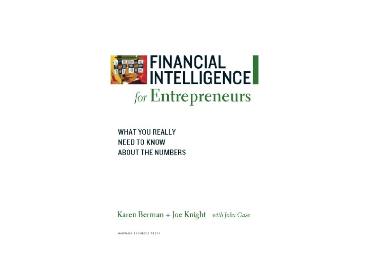 PDF Read Online Financial Intelligence For Entrepreneurs What You ...