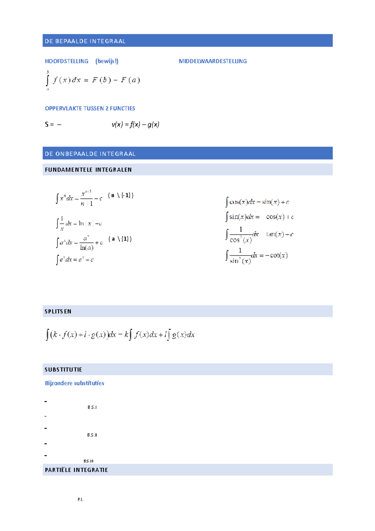 Formules Integralen[ 587] - DE BEPAALDE INTEGRAAL HOOFDSTELLING (bewijs ...