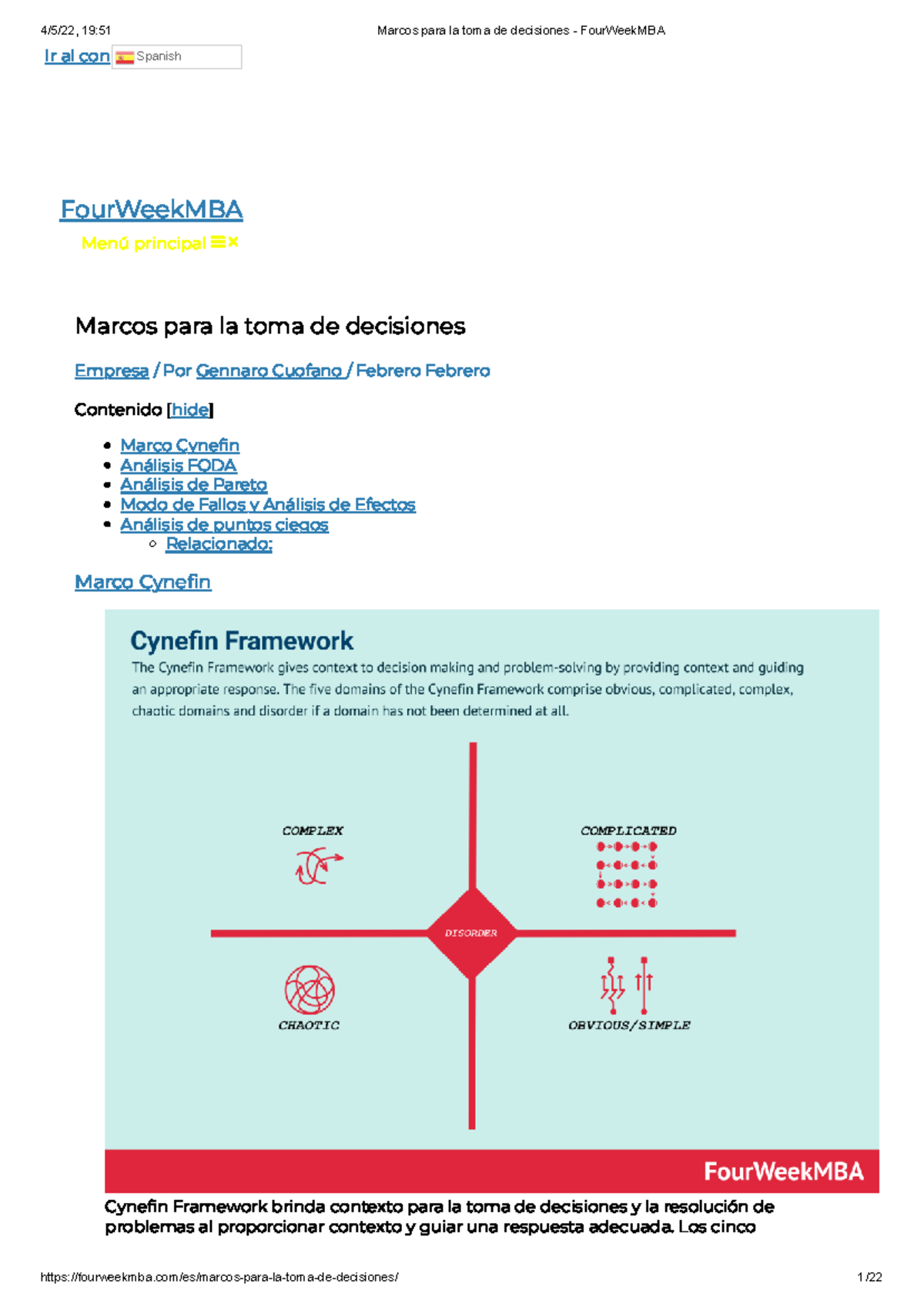 Marcos para la toma de decisiones - Four Week MBA - Ir al contenido ...