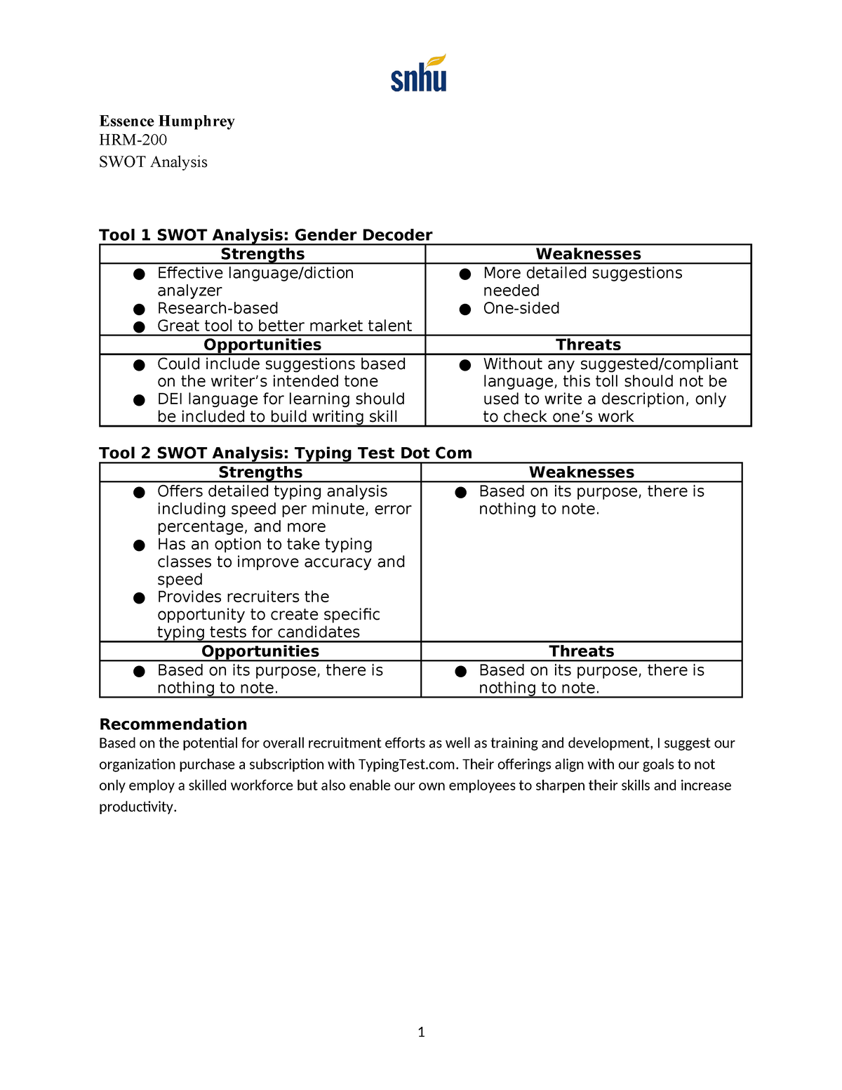 hrm 200 case application assignment