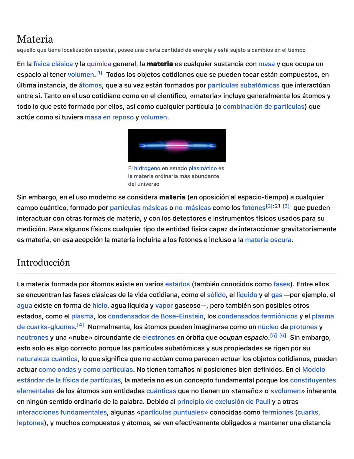 Materia - Wikipedia, La Enciclopedia Libre - Materia Aquello Que Tiene ...