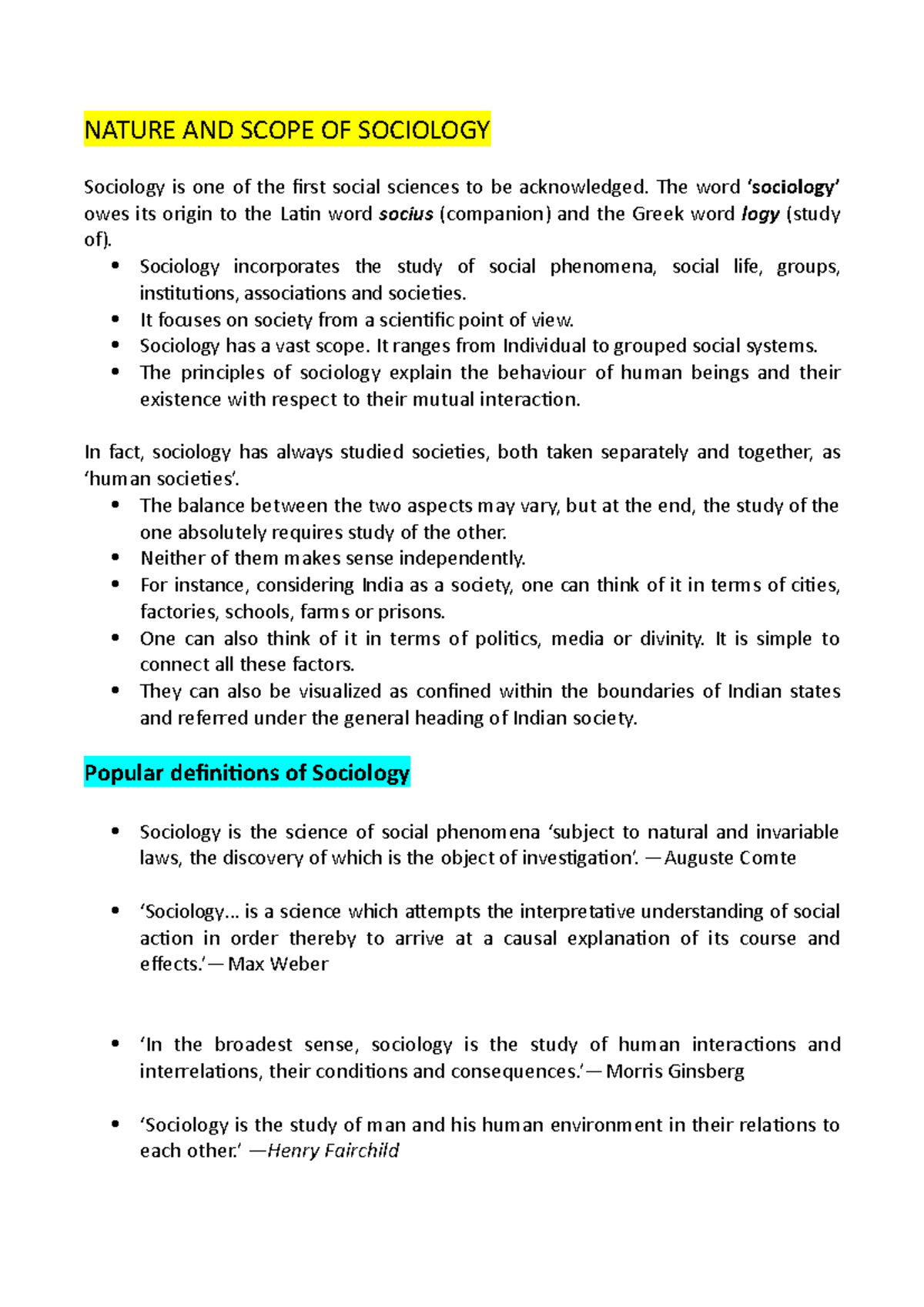 Nature And Scope Of Sociology NATURE AND SCOPE OF SOCIOLOGY Sociology   Thumb 1200 1698 