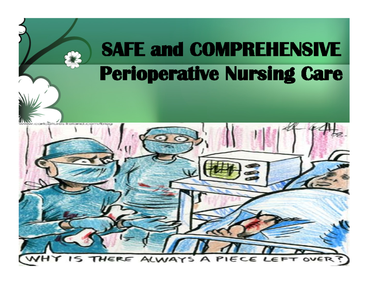 Peri Operative Care PDF - SAFE and COMPREHENSIVE Perioperative Nursing ...
