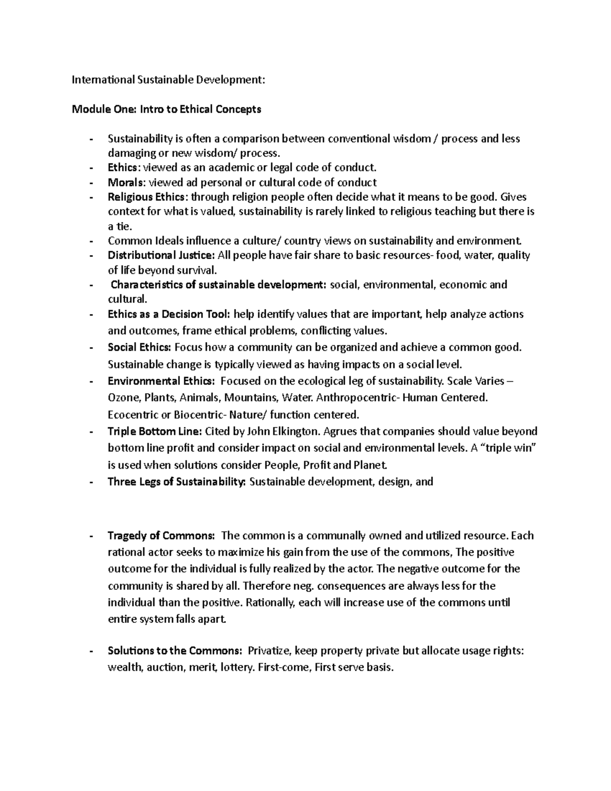 International Sustainable Development Notes - International Sustainable ...