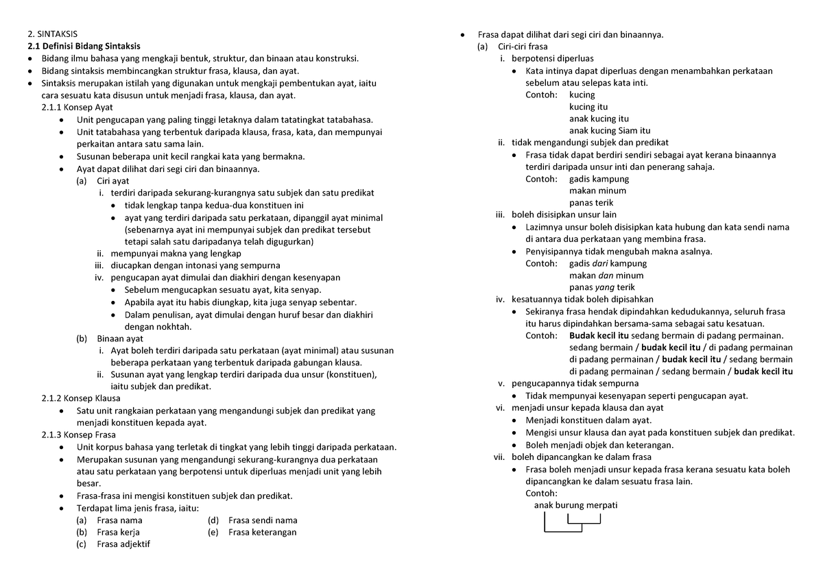 5 6217779770227164356 - 2. SINTAKSIS 2 Definisi Bidang Sintaksis Bidang ...