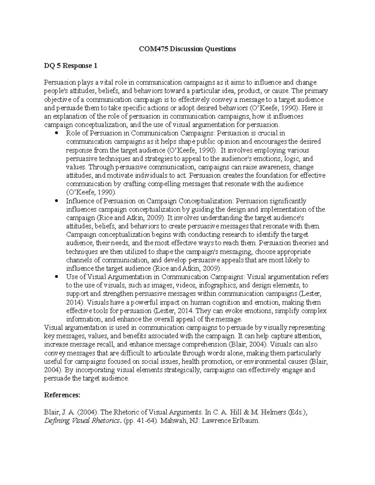 DQ write-ups Wks 5 and 6 - Weeks 5 and 6 Discussion question responses ...