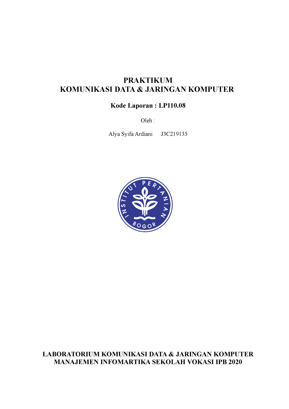 LPP110-8 - Mata Kuliah Komunikasi Data Dan Jaringan Komputer Mengenai ...