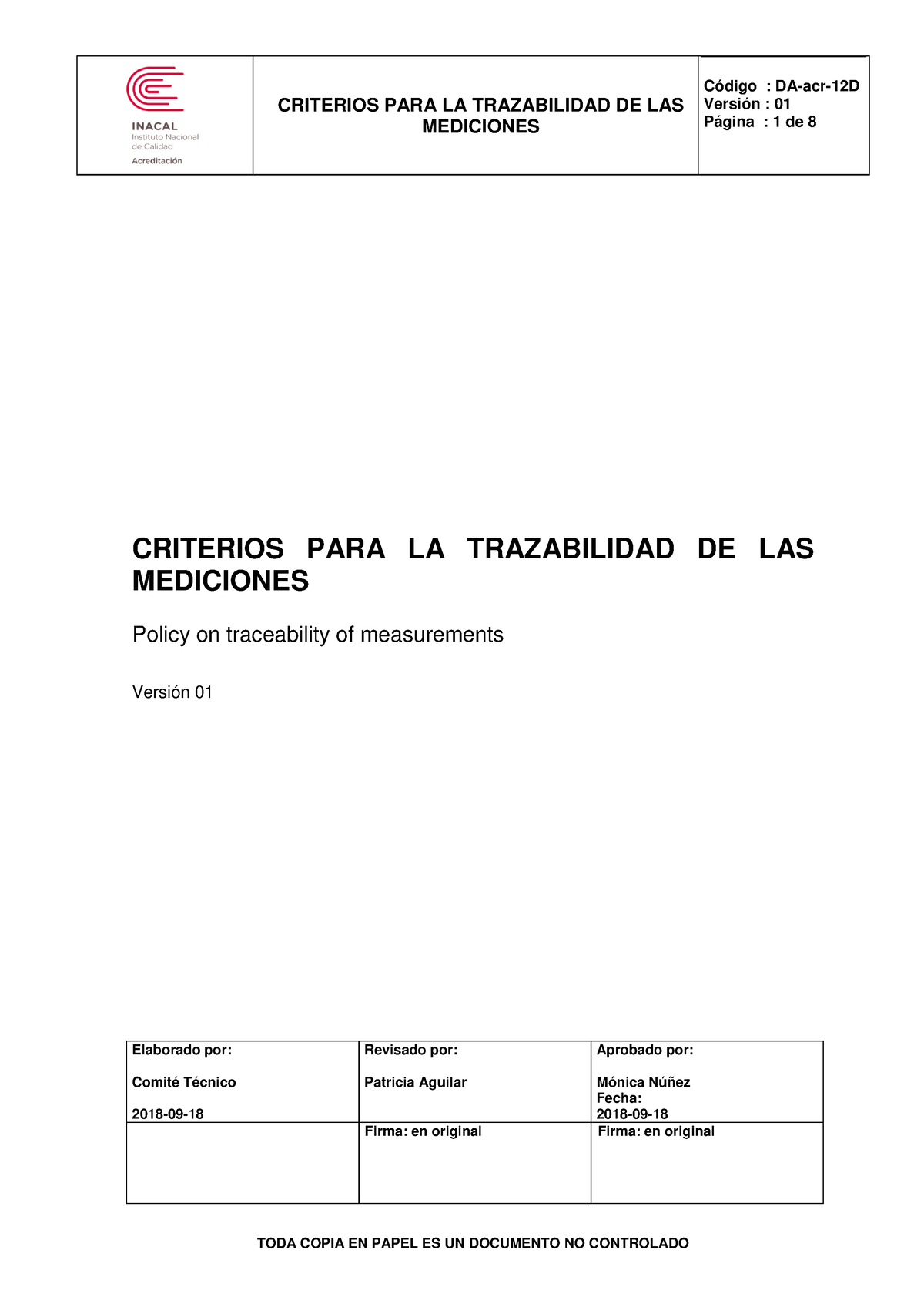 DA-acr-12D Ver 01 Directriz De Trazabilidad (Revisado Final ...