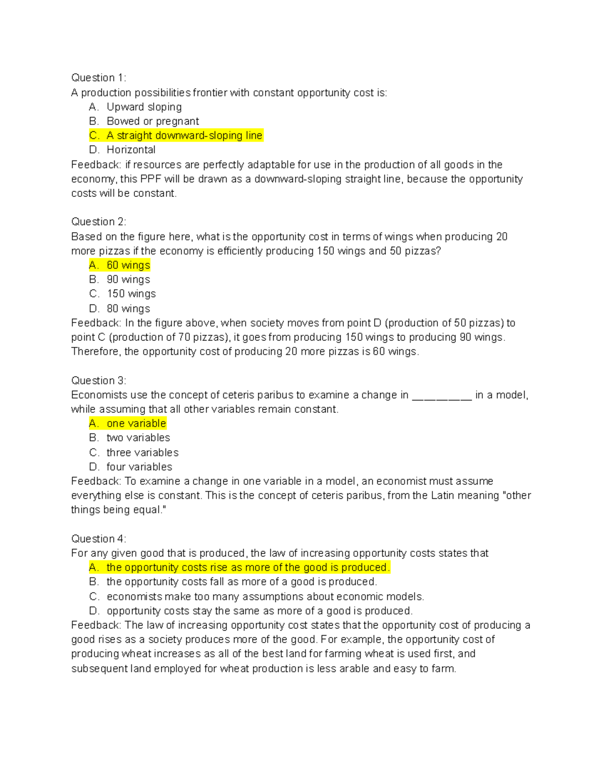 Chapter. 2 Model Building and Gains from Trade - Question 1: A ...