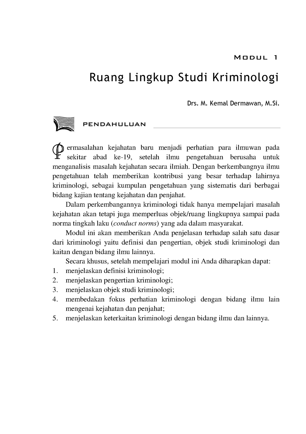 Modul 1 Kriminologi - Tugas - Modul 1 Ruang Lingkup Studi Kriminologi ...