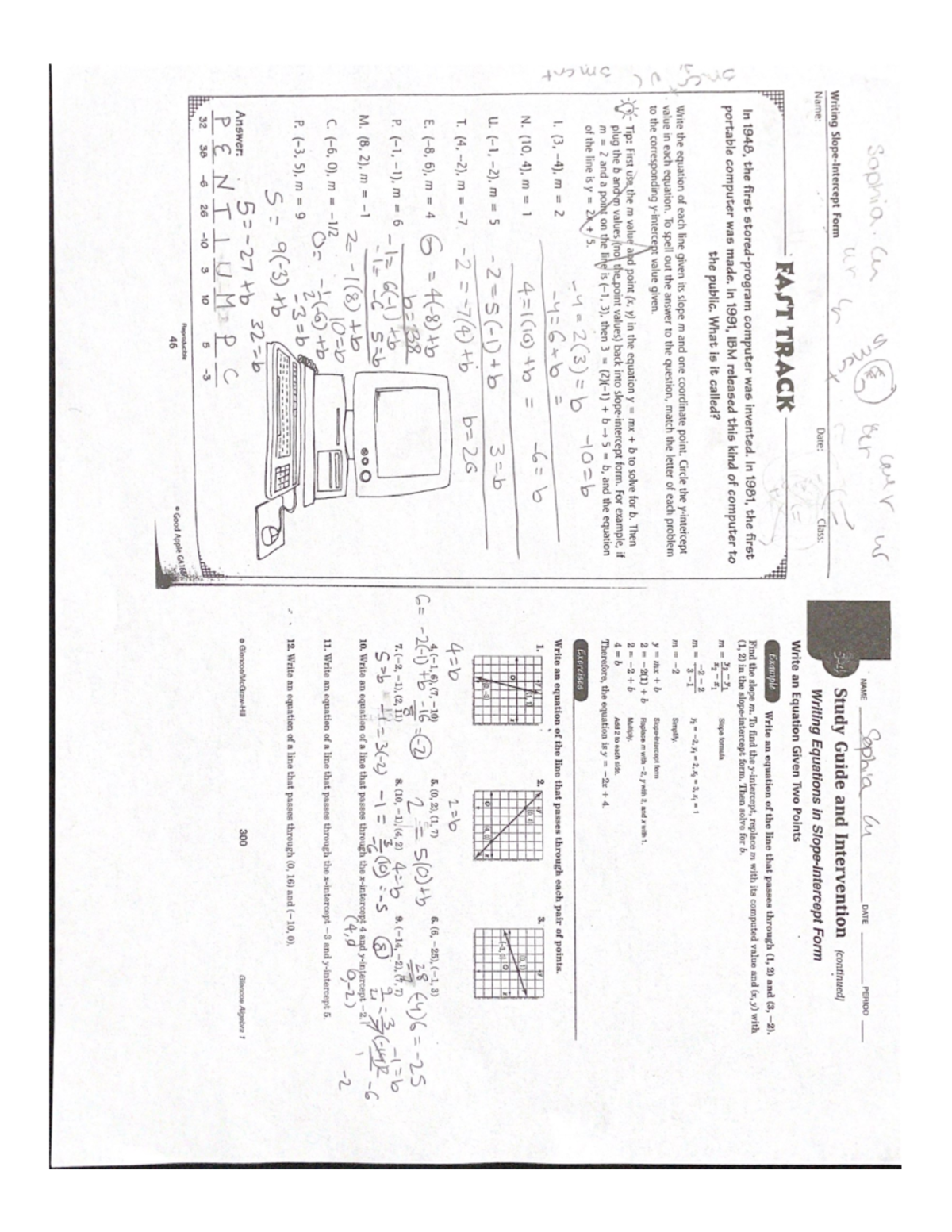 Slope DAY 3 - Notes - Sophia curru ar NAME Sophia in DATE PERIOD ...
