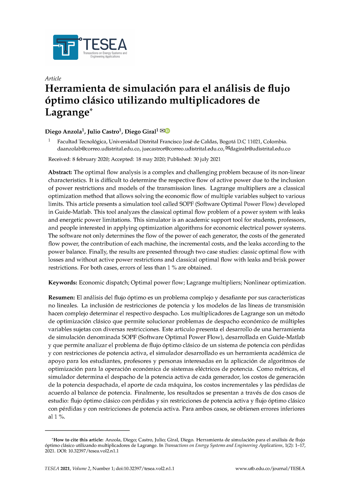 Herramienta De Simulaci N Para El An Lisis De Flujo Ptimo Cl Sico ...