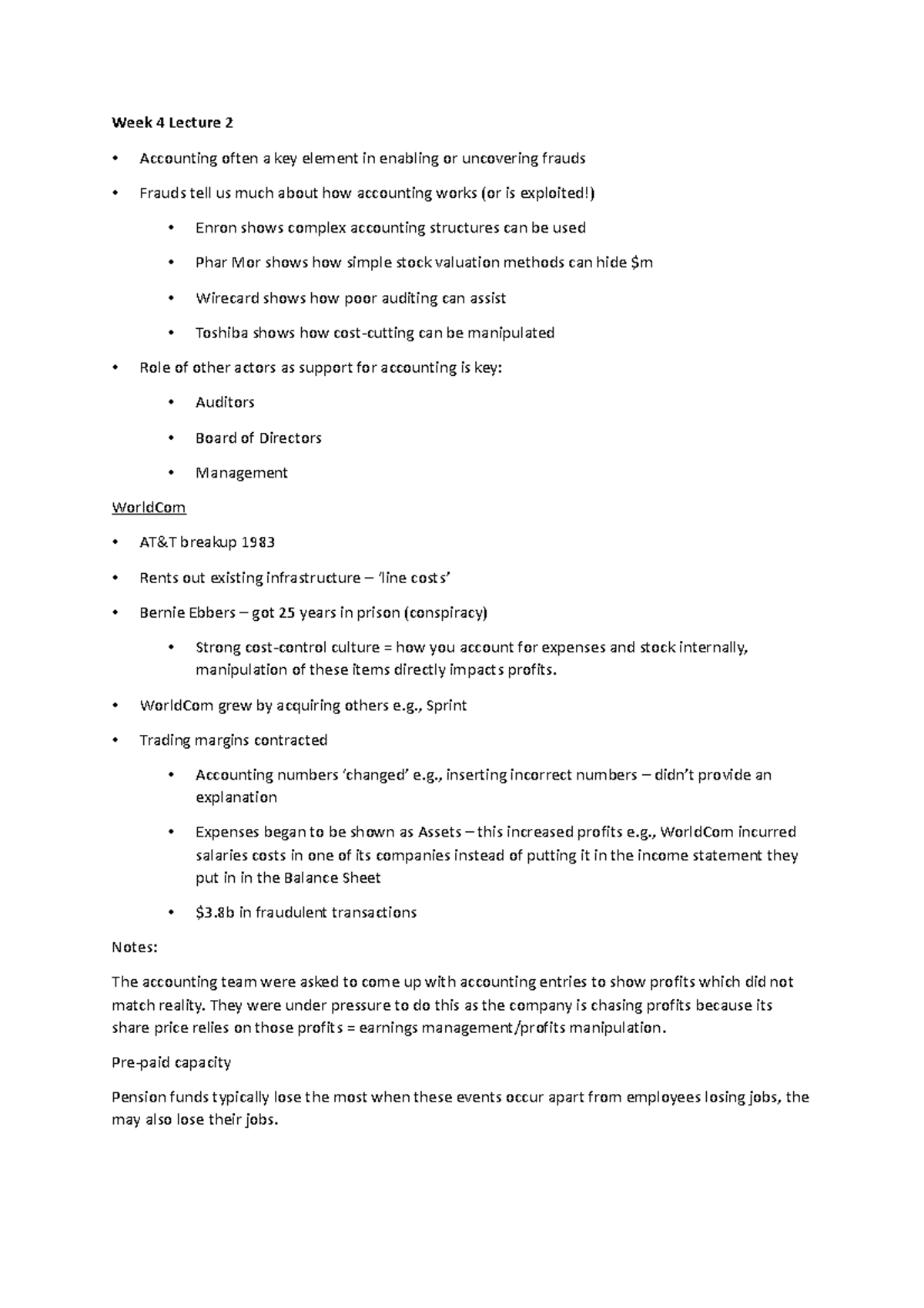 AC4305+Week+04+Lecture+02 - Week 4 Lecture 2 Accounting often a key ...