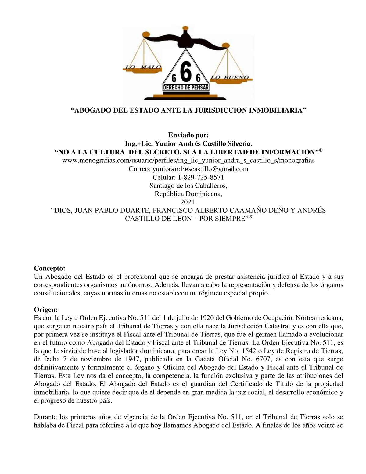 El abogado del estado ante la jurisdicción inmobiliaria en Rep